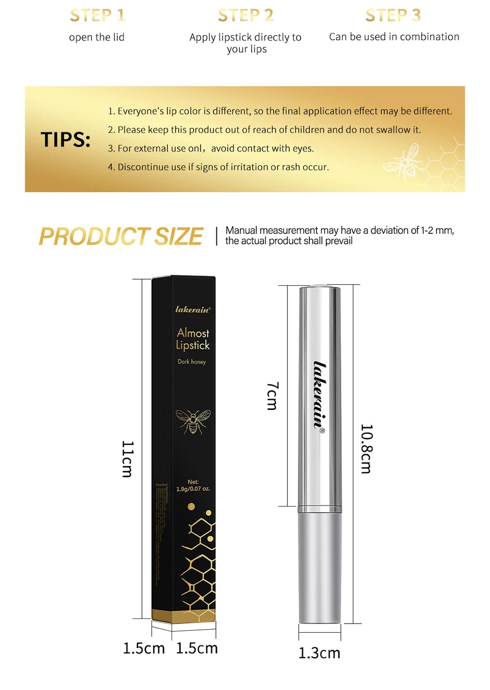 Colorless Black Honey Lip Balm – Long Lasting Moisturizing Lipstick