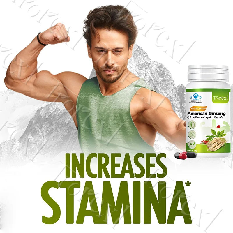 Men’s Vitality & Endurance Capsules — Herbal Support with Ginseng, Epimedium & Astragalus (Adult Use)