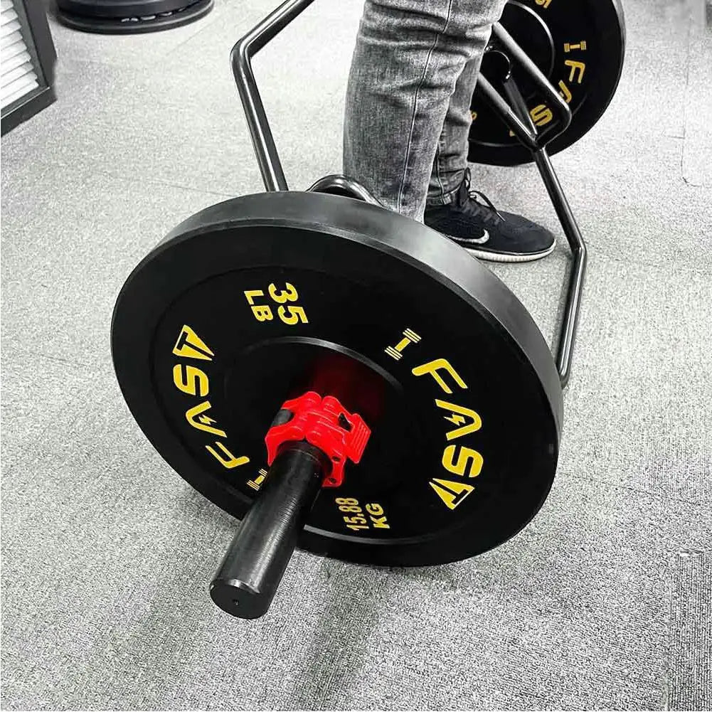 35LB Rubber Bumper Weight Plates with 2-Inch Steel Insert (Pair/Set)