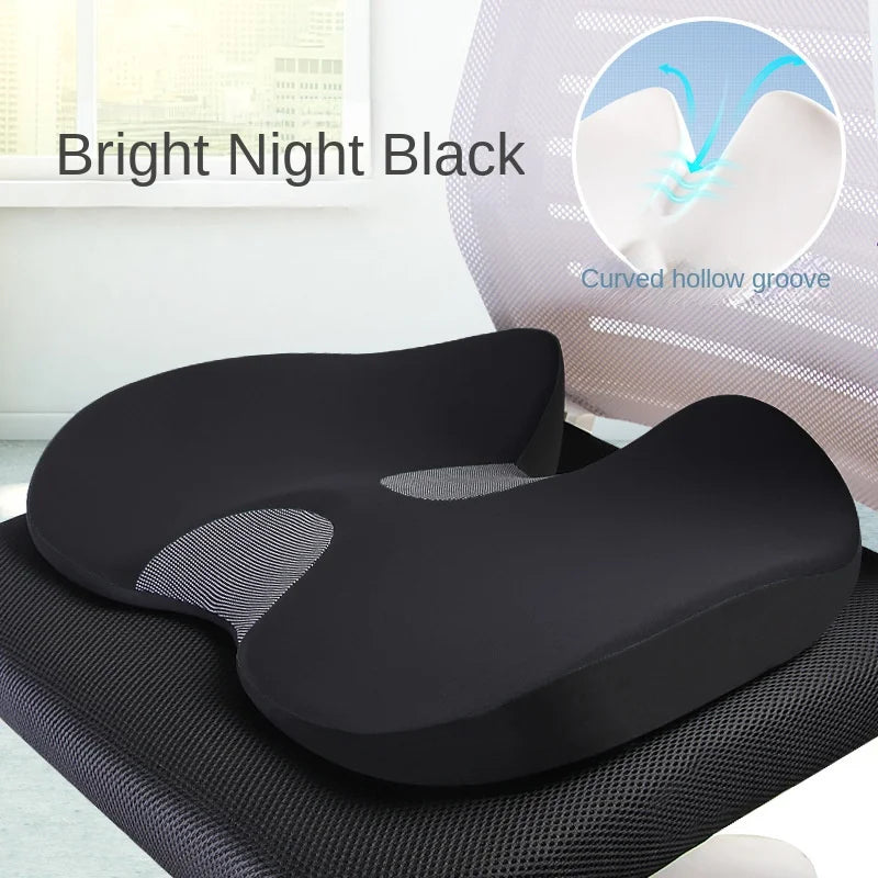 Orthopedic Memory Foam Seat Cushion — Non-Slip Ergonomic Support for Tailbone, Sciatica, and Back Pain Relief (Prostate Comfort & Car/Office Use)