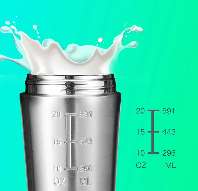 Stainless Steel Double-Layer Sports Shaker Bottle