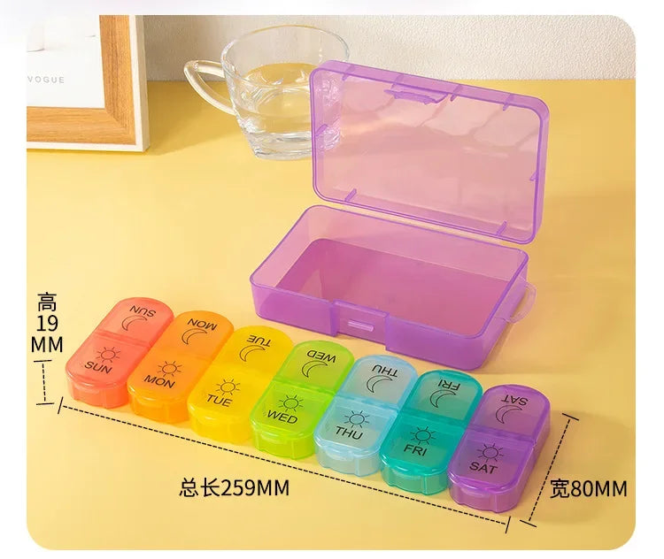 1PC Weekly Pill Case – 7-Day Portable Pill Organizer