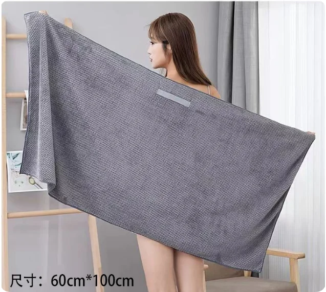 Extra-Large Microfiber Hair Towel Wrap — Ultra-Absorbent Quick-Dry Elastic Turban (60 × 100 cm)