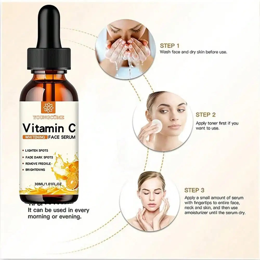 Vitamin C Facial Essence — Brightening & Repair Serum with Hyaluronic Acid (30 ml)