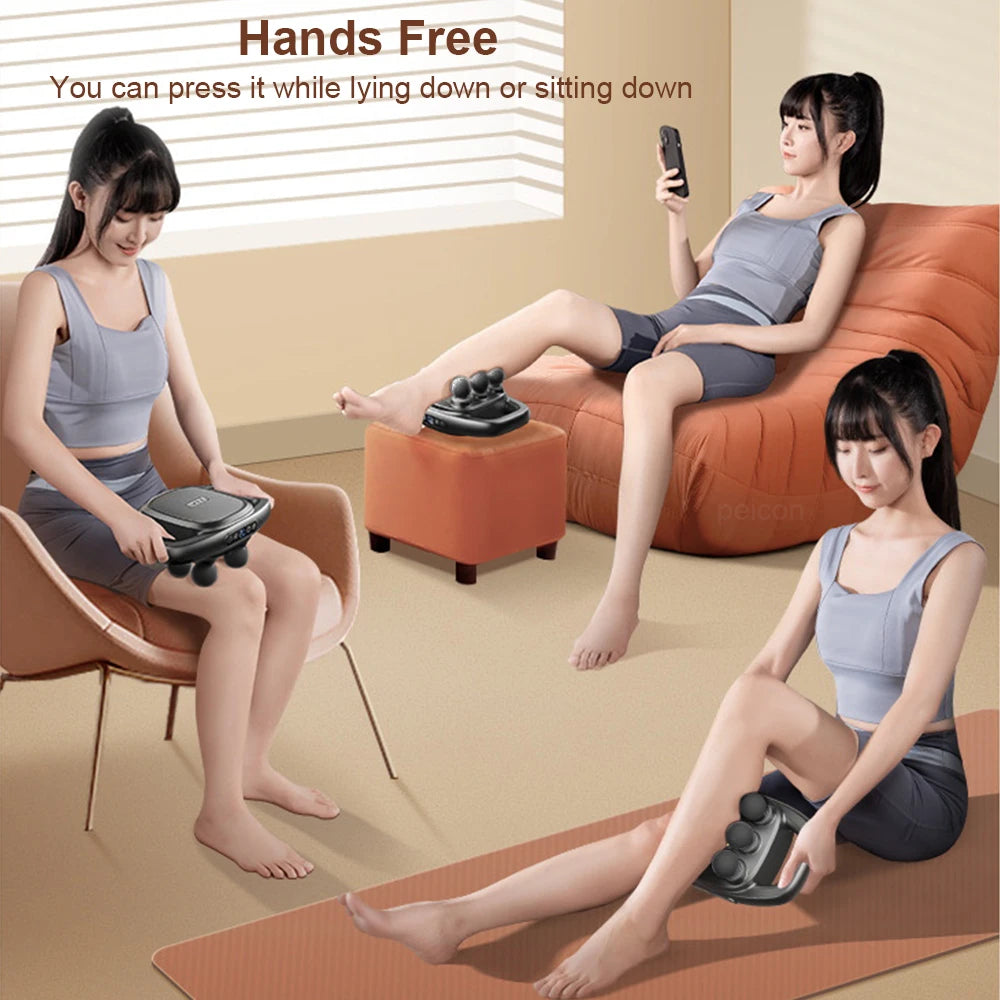 High-Frequency Fascia Massage Gun – 6 Heads