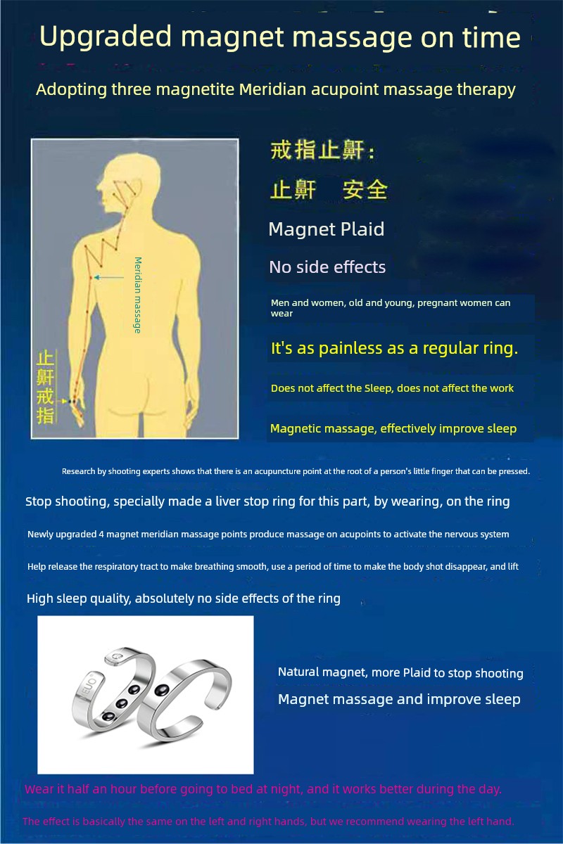 Smart Anti-Snoring Ring — Silent Sleep Support for Adults (Home Use, Unisex Snore Reducer)