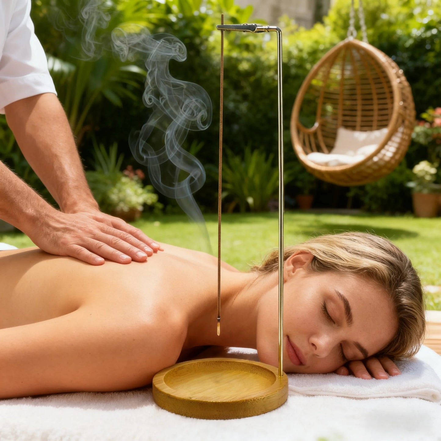 Wooden Incense Holder with Removable Glass Ash Catcher — Mess-Free Incense Burner for Meditation, Yoga & Spa Rituals