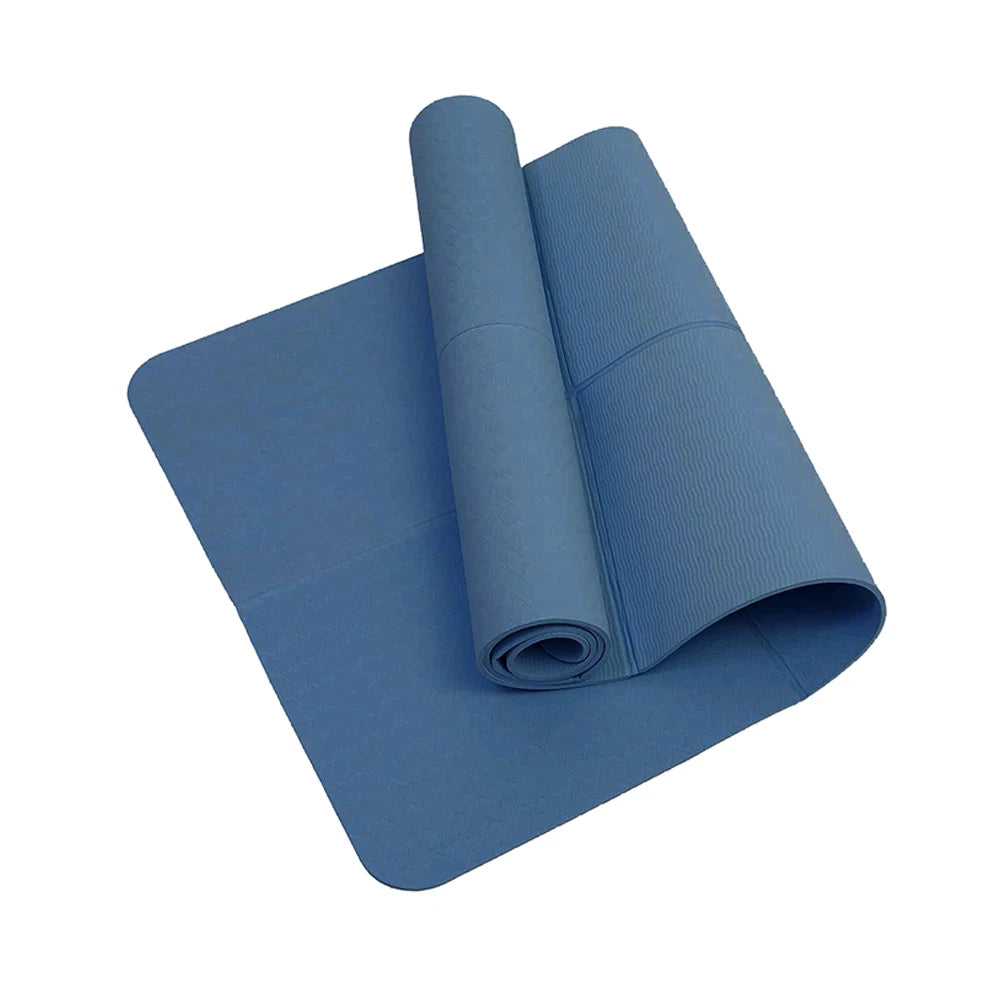 TPE Foldable Yoga Mat — Soft, Anti-Slip & Shock-Absorbing Meditation Pad for Pilates, Travel & Home Training (173 × 61 cm | 4 mm)