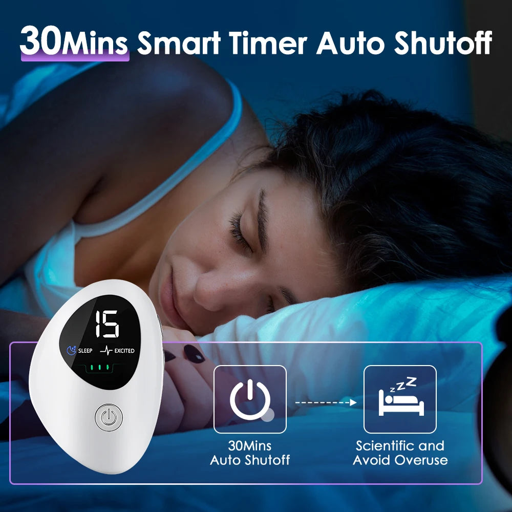 Smart Sleep Instrument — Handheld Pulse Stimulation Device for Relaxation & Sleep Support (Rechargeable, Unisex)