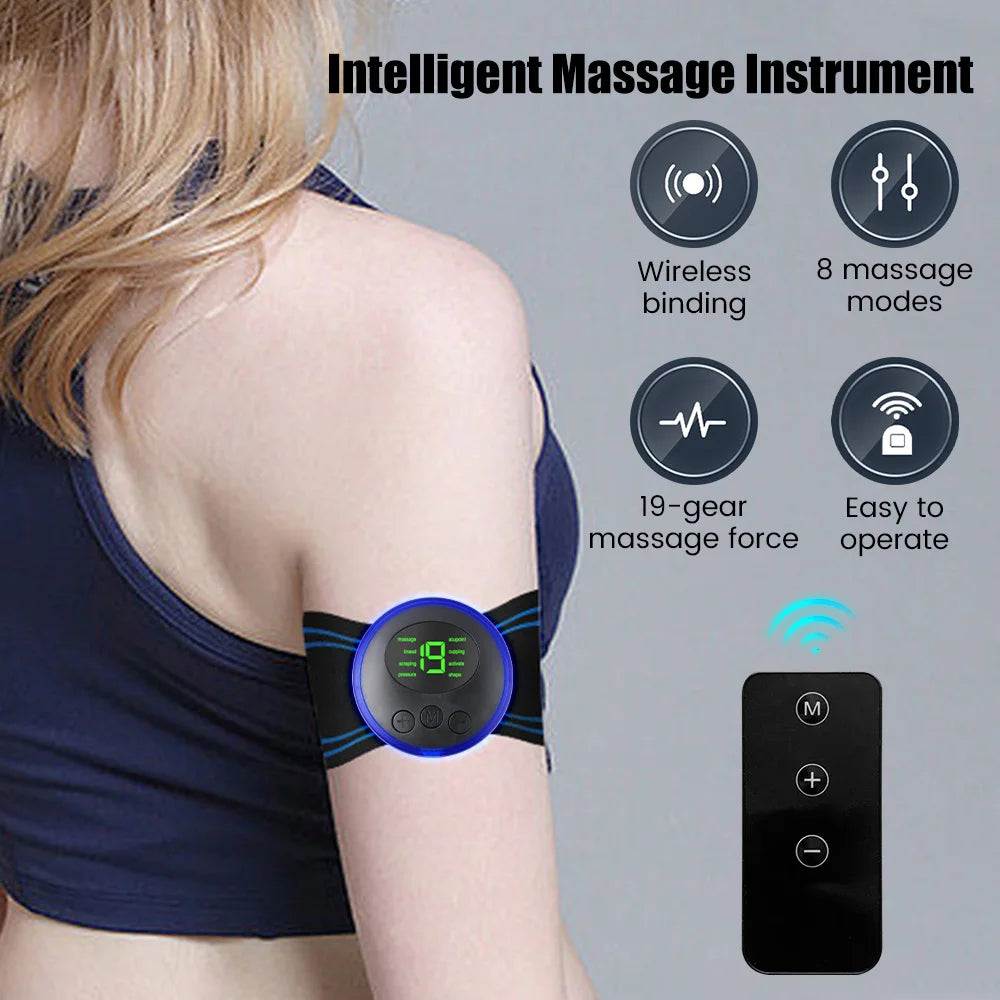 Mini EMS Neck Massager – Portable Cervical Pain Relief Patch