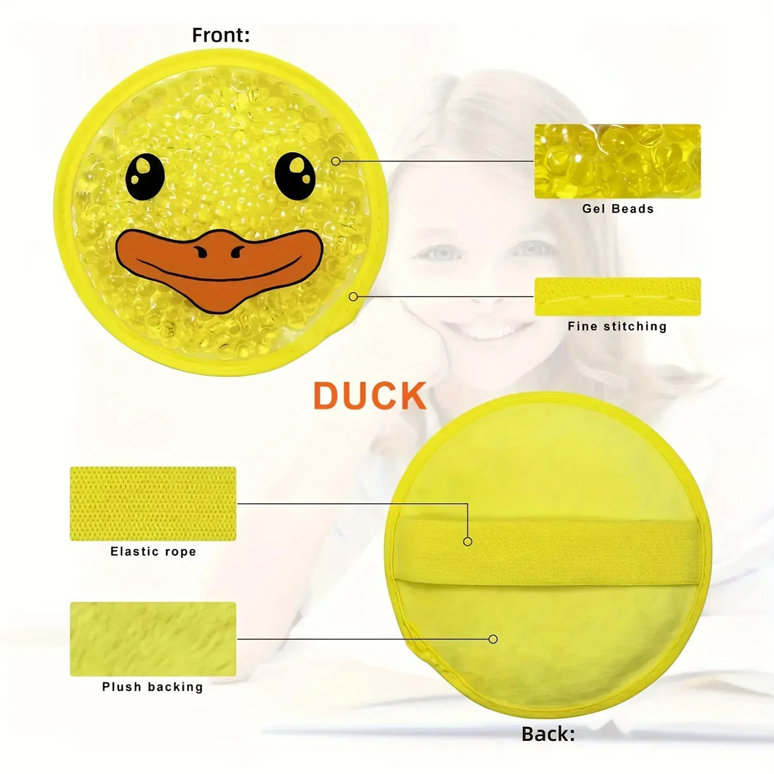 Reusable Cartoon Gel Ice Pack - Dual Hot & Cold Compress
