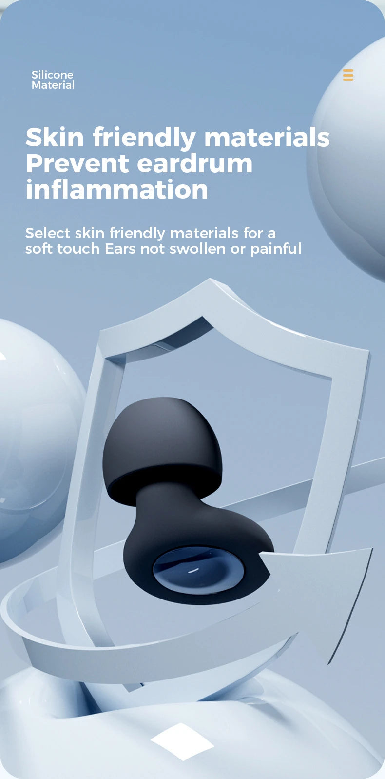 Quiet Reusable Ear Plugs — Super Soft Noise Reduction for Sleep, Travel & Focus (Unisex)