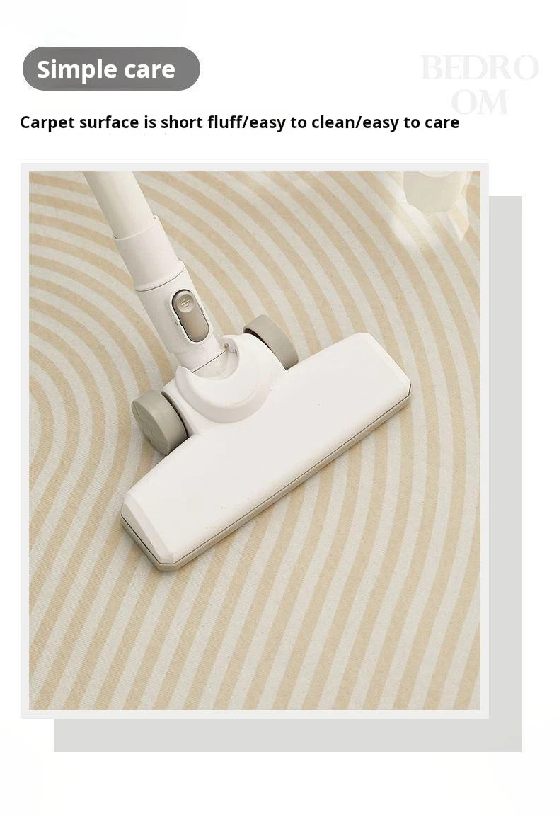 VIKAMA Cream Wind Area Rug — Stain-Resistant, Non-Slip, Washable Home Carpet