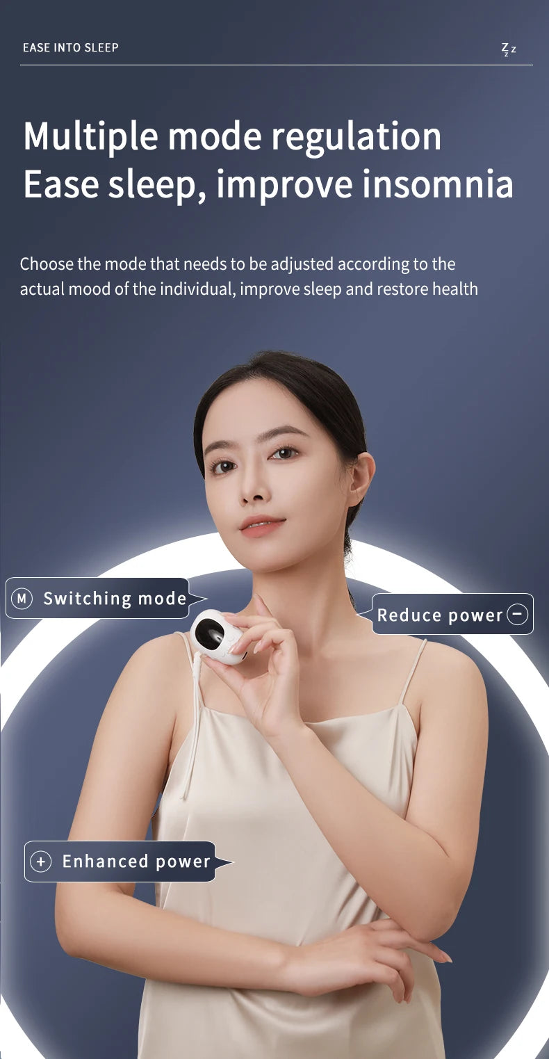 Handheld CES Microcurrent Sleep Aid — EMS Pulse Relaxation Device for Calm & Stress Relief (Rechargeable, Unisex)