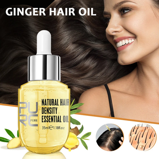 PURC Hair Growth Oil — Ginger Root Nourishing Serum for Fast Regrowth & Scalp Strengthening (35 ml)