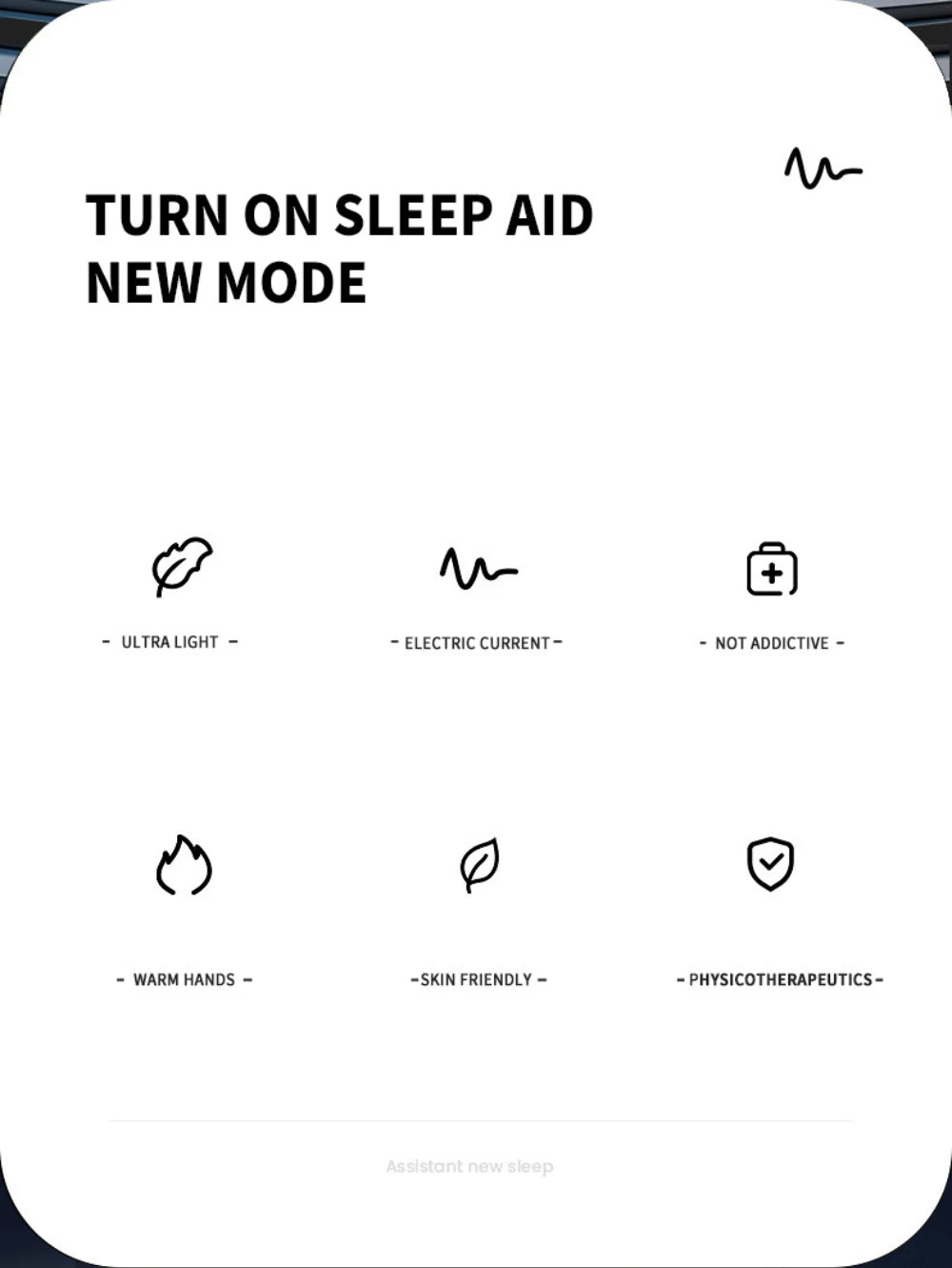 Microcurrent Sleep Aid Device — Handheld CES Relaxation Support for Calm Nights & Stress Relief (Rechargeable, Unisex)