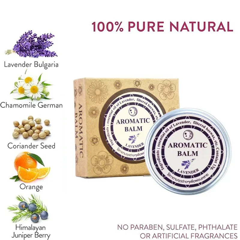 Lavender Aromatic Balm — Plant-Based Massage Cream for Relaxation, Mood Balance & Sleep Support (Unisex)