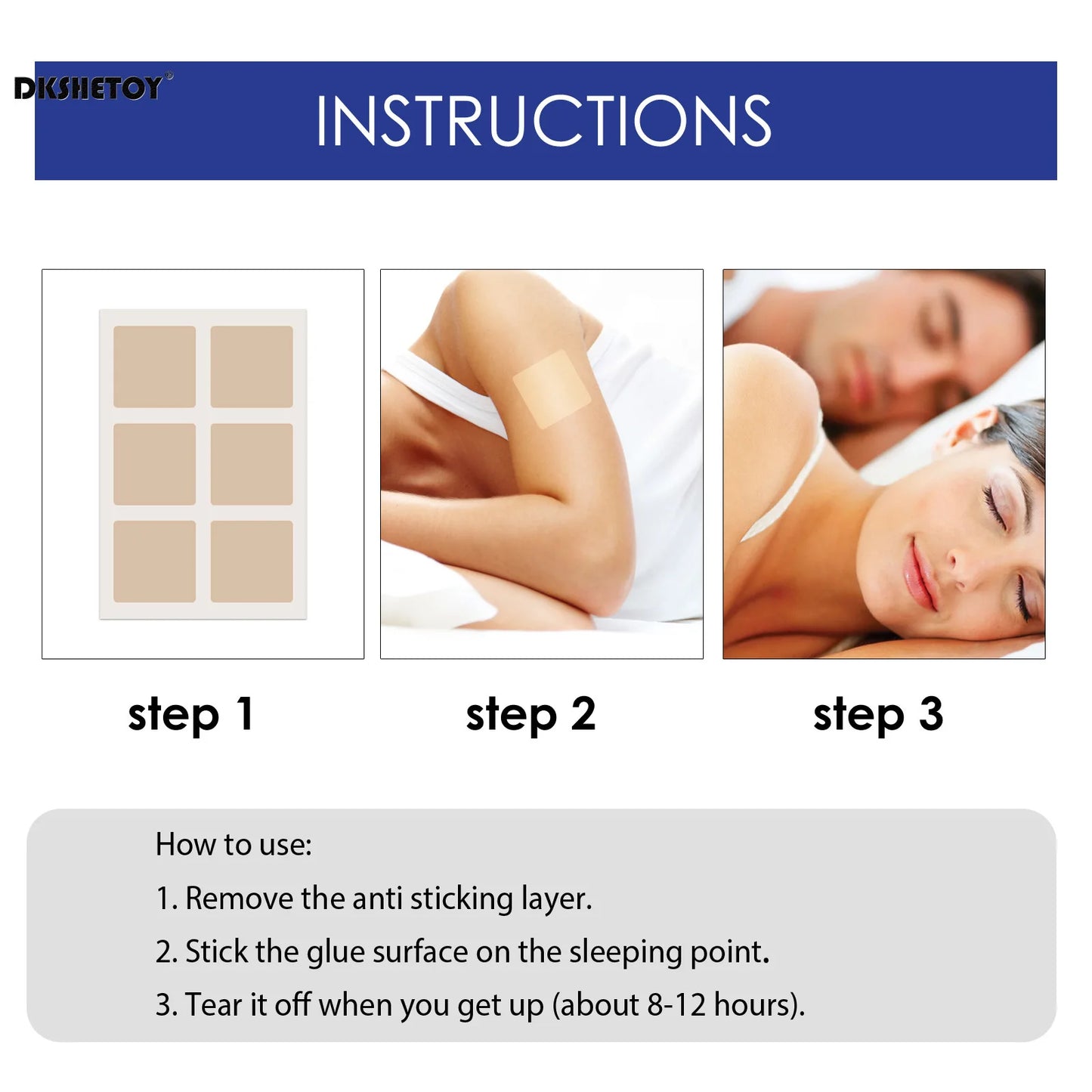 Natural Sleep Support Patches — Herbal Relaxation Patches for Calm Nights & Restful Sleep (48 / 96 Pcs, Unisex)