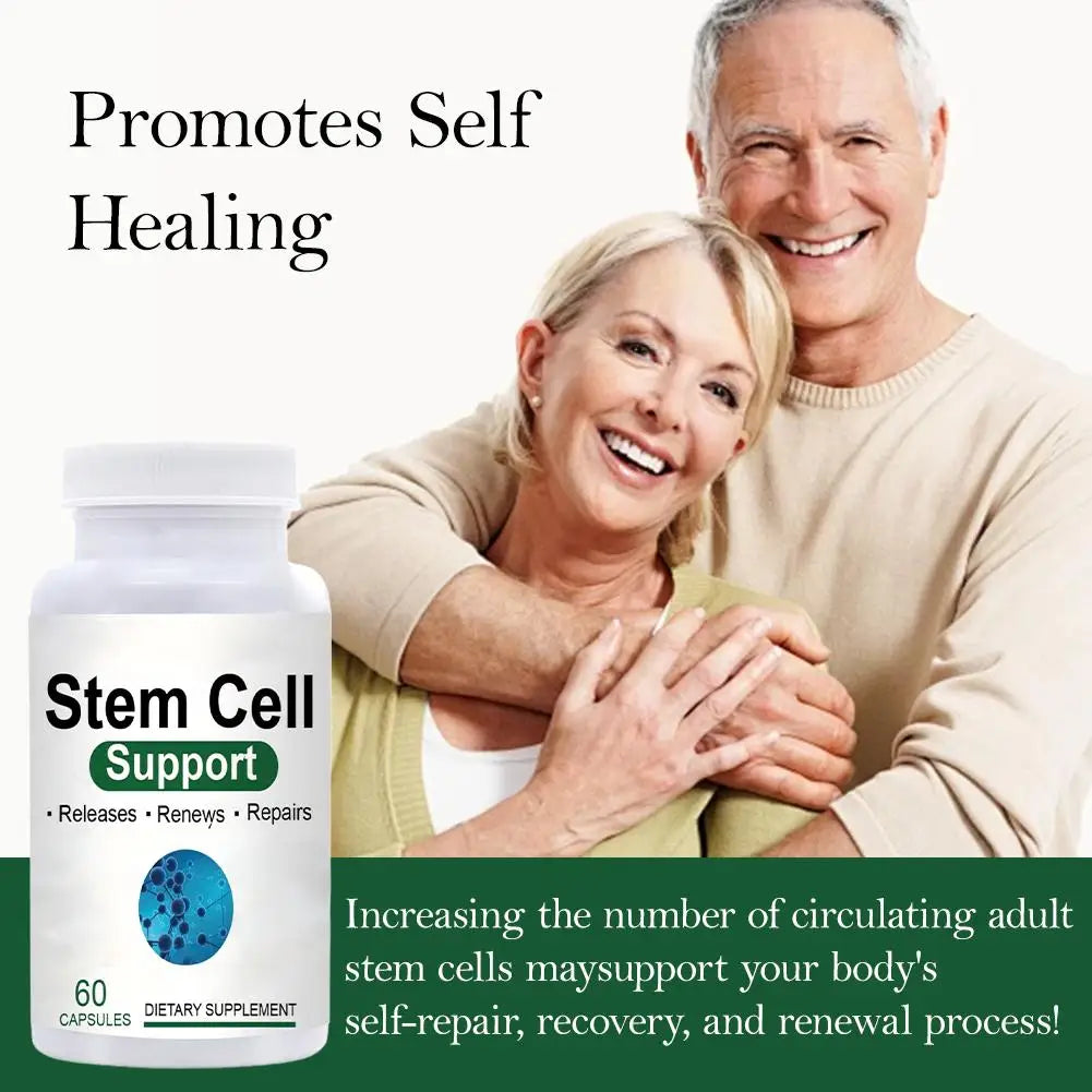 Stem Cell Repair Supplement — Cognitive Support & Healthy Aging with Organic Sea Buckthorn (60 Capsules, Unisex)