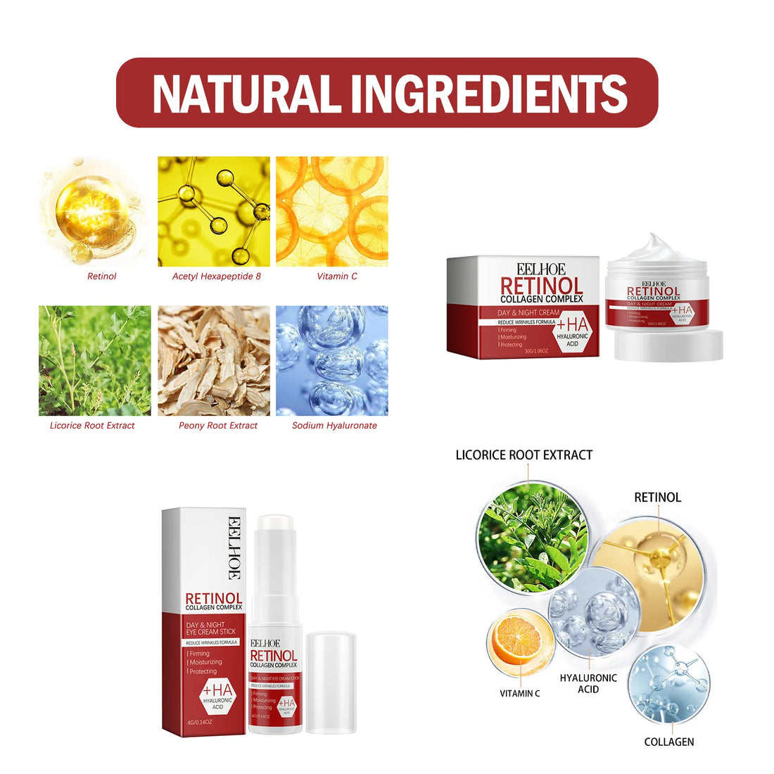 Retinol Anti-Aging Face Serum Set