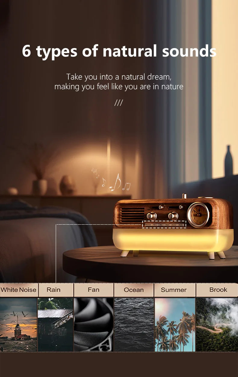 Bluetooth Retro Sleep Speaker with LED Mood Light
