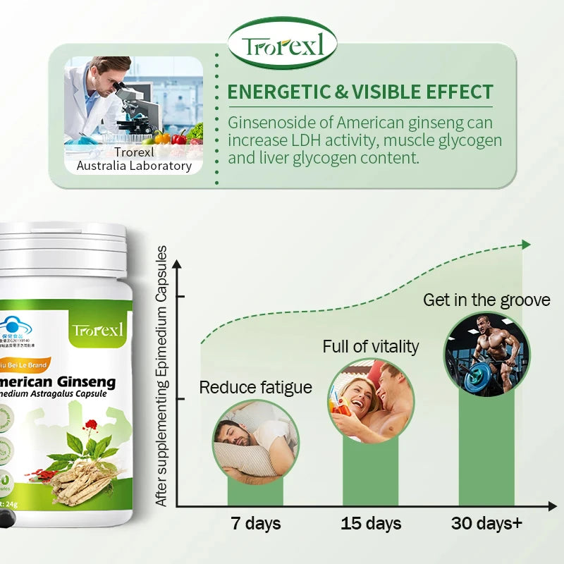 Men’s Vitality & Endurance Capsules — Herbal Support with Ginseng, Epimedium & Astragalus (Adult Use)