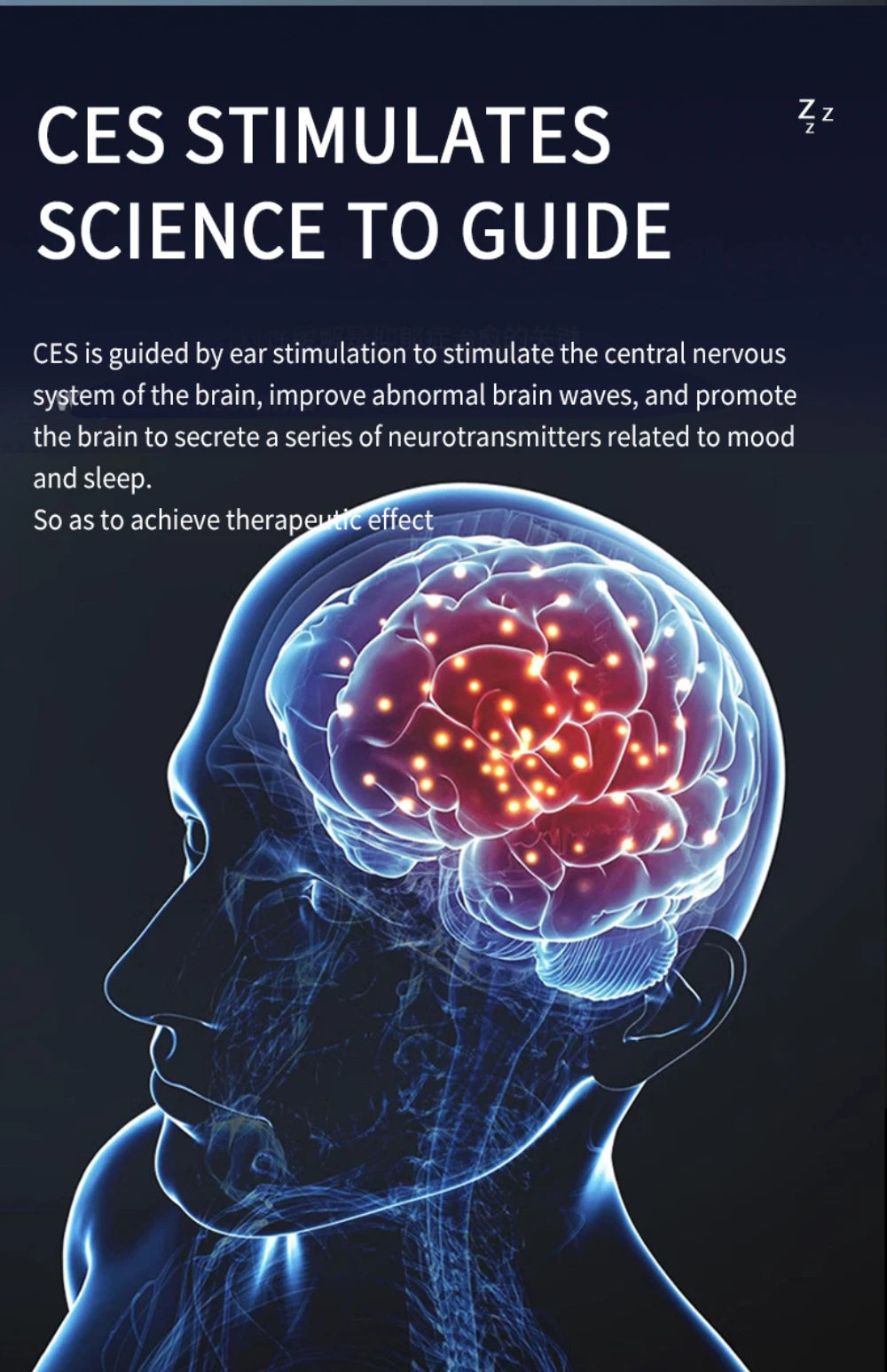 Microcurrent Sleep Aid Device — Handheld CES Relaxation Support for Calm Nights & Stress Relief (Rechargeable, Unisex)