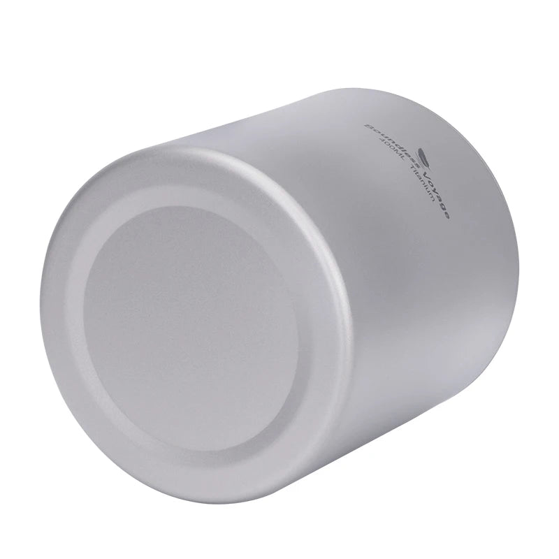 Boundless Voyage Titanium Mug — Double-Walled Anti-Scalding Stackable Cup for Outdoor Camping, Tea & Coffee (400 ml)