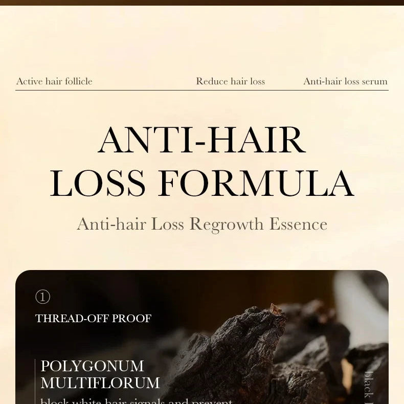 Hair Growth Essential Regrowth Serum — Anti-Hair Loss Nourishing Scalp Essence with Polygonum Extract, Peptides & Hyaluronic Complex (30 ml)