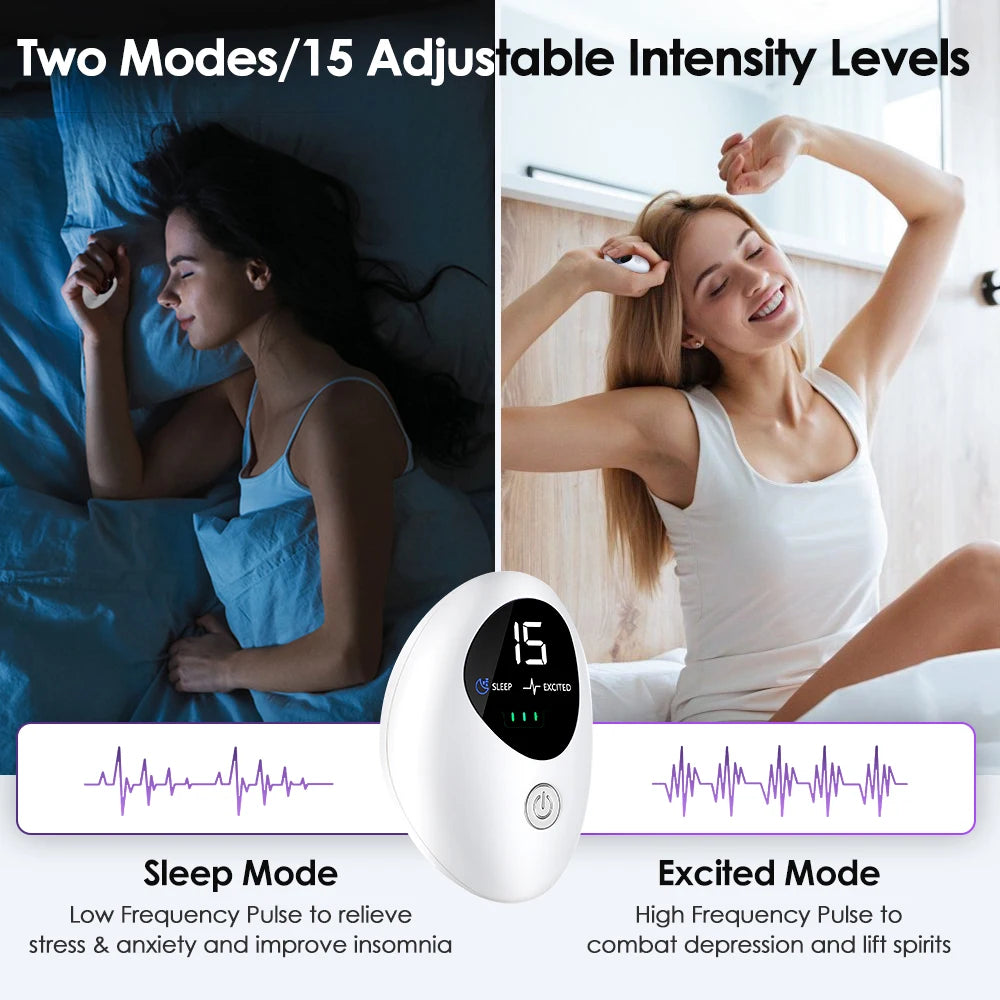 Smart Sleep Instrument — Handheld Pulse Stimulation Device for Relaxation & Sleep Support (Rechargeable, Unisex)