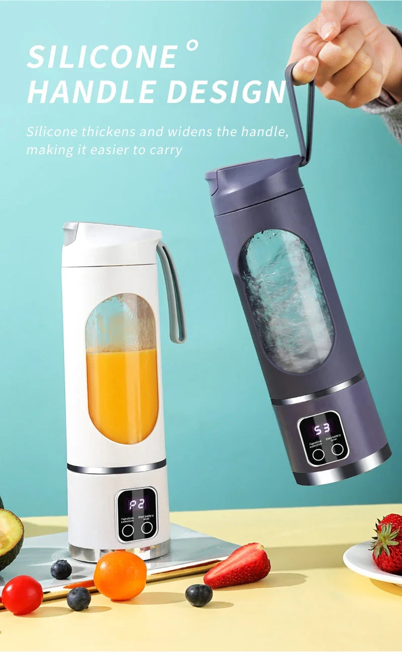 2025 Mini Electric Ice Crusher & Juicer 450ML with Digital Display