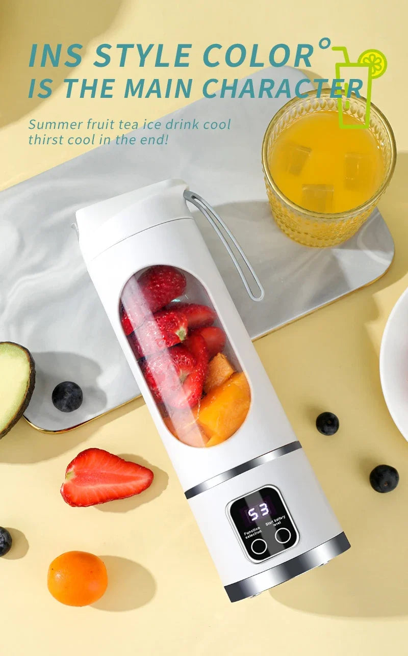 2025 Mini Electric Ice Crusher & Juicer 450ML with Digital Display