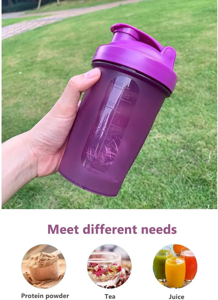 Leeseph Leak-Proof Shaker Bottle with Shaker Balls (BPA Free)