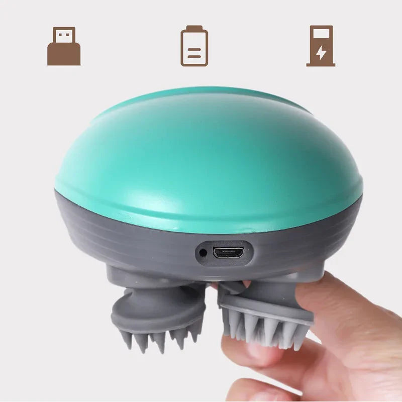 Electric Scalp & Body Massager — Handheld Relaxation Tool for Stress Relief & Everyday Comfort (Compact, Unisex)
