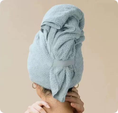 Extra-Large Microfiber Hair Towel Wrap — Ultra-Absorbent Quick-Dry Elastic Turban (60 × 100 cm)