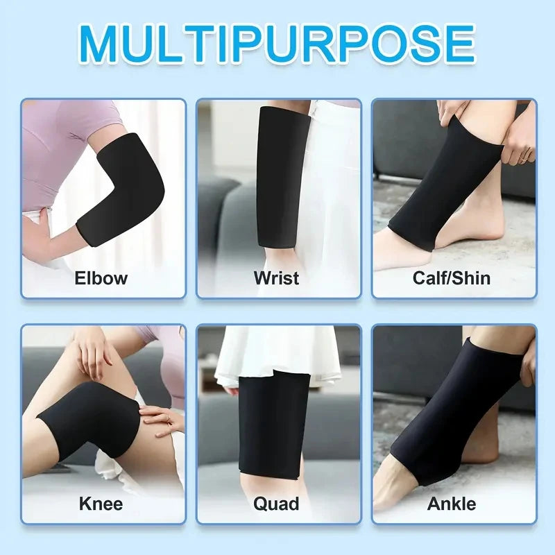 1pc Gel Ice Sleeve - Multipurpose Hot & Cold Wrap for Elbow, Knee, Ankle, Hand