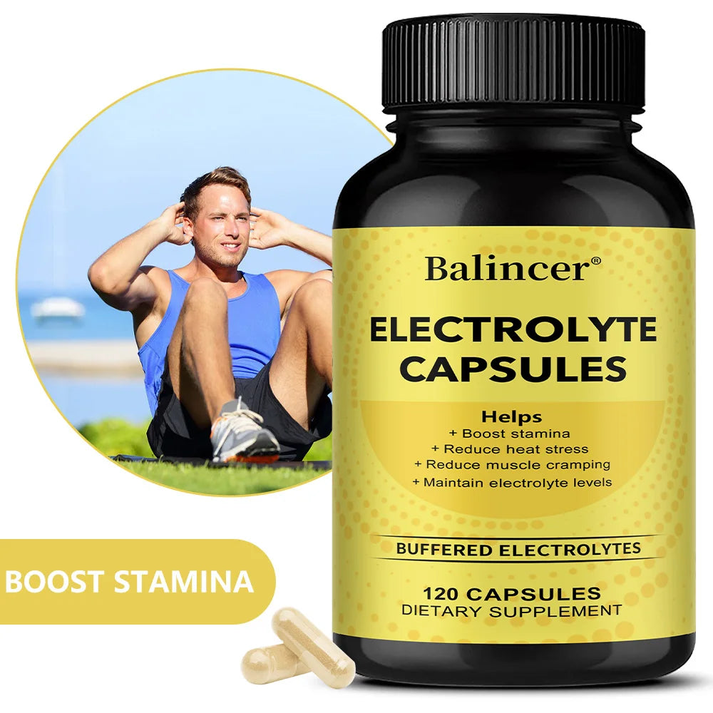 Electrolytes Capsules with Vitamin D3 — Hydration, Muscle & Energy Support (Unisex, US Origin)