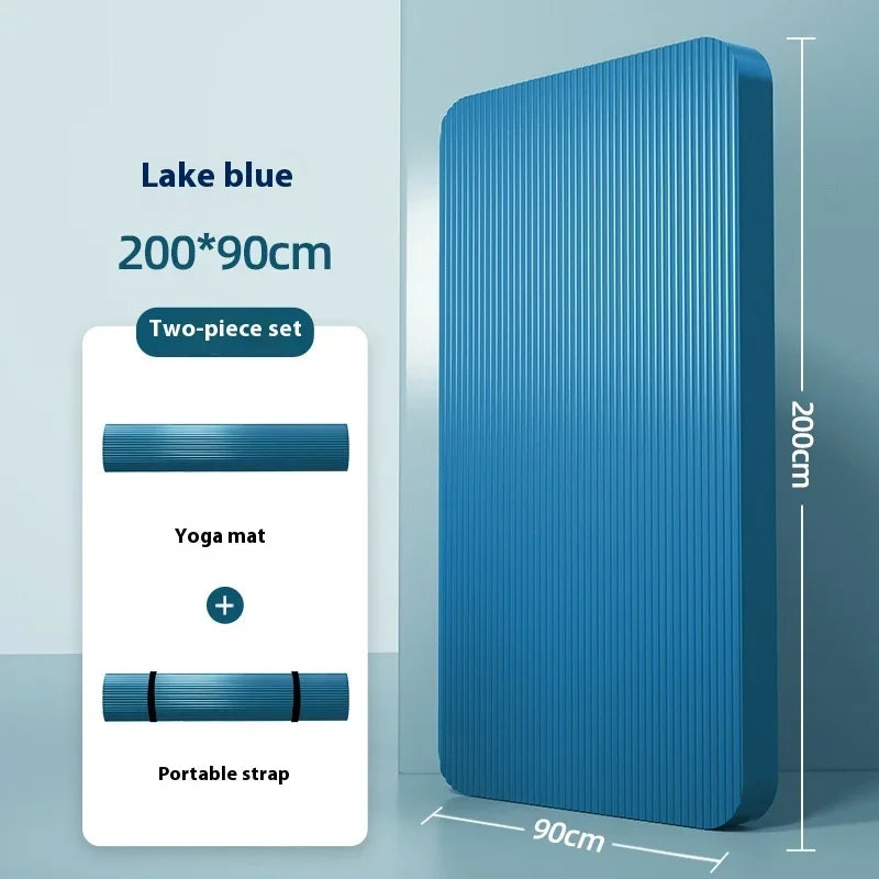 Thick Non-Slip Yoga Mat — 10-20 mm NBR Fitness Mat for Core Strength, Cardio, and Home Training (200 × 60 cm)