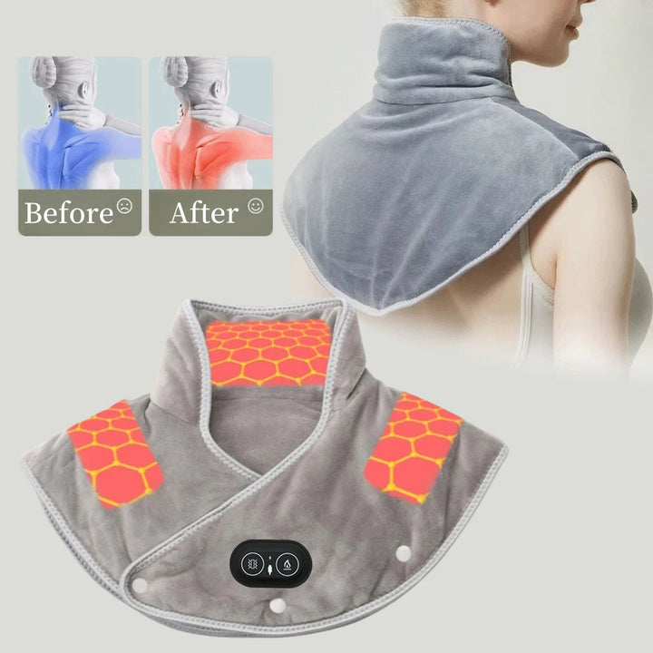 USB Heated Neck & Shoulder Massager Wrap