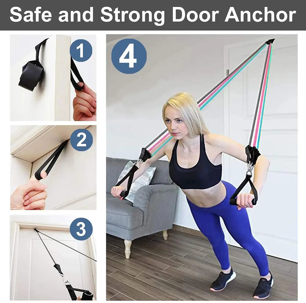 Resistance Bands Set – Tension Pull Rope for Men & Women