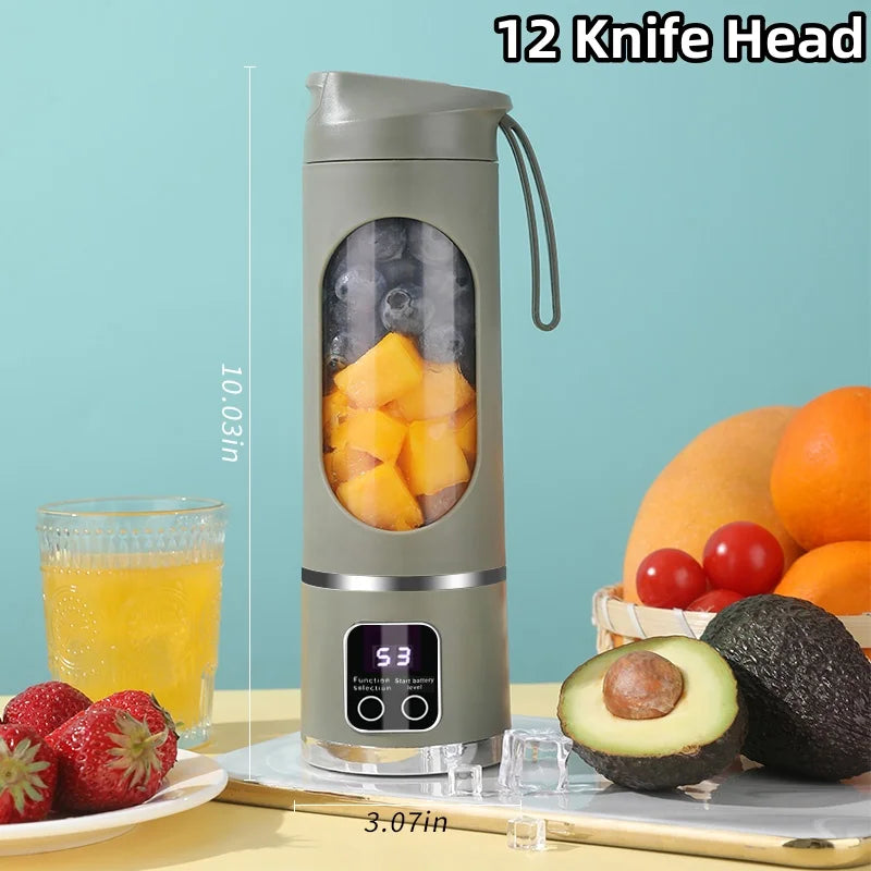 2025 Mini Electric Ice Crusher & Juicer 450ML with Digital Display