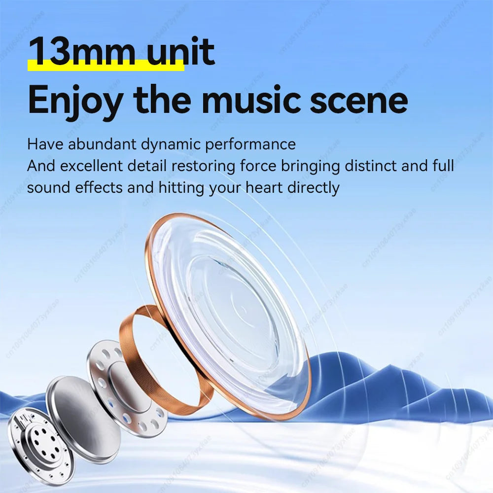 X55 Mini Wireless Bluetooth 5.3 Earbuds — Sport Ear Hooks, Active Noise Cancelling & HiFi Stereo (Charging Case Included)