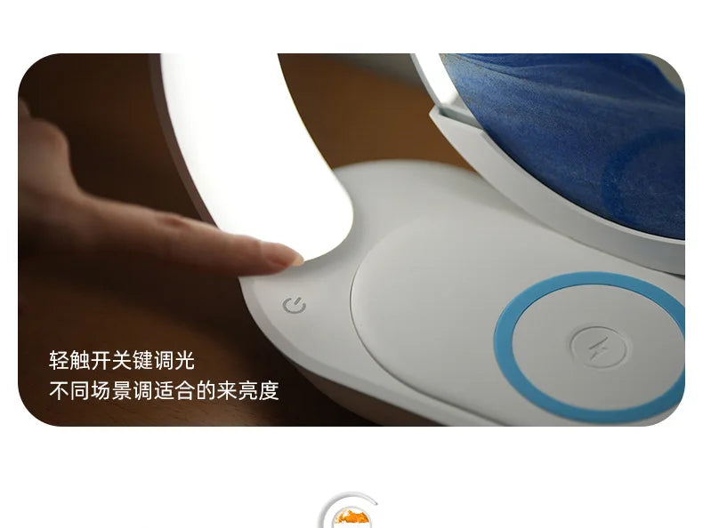 3D Quicksand Desk Lamp — LED Night Light with Wireless Charging & USB Power | Atmosphere Hourglass Art Décor