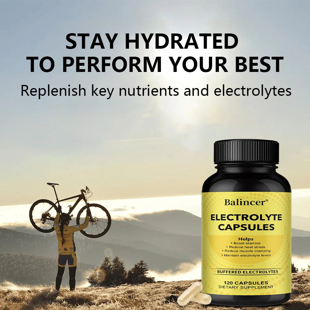 Electrolytes Capsules with Vitamin D3 — Hydration, Muscle & Energy Support (Unisex, US Origin)