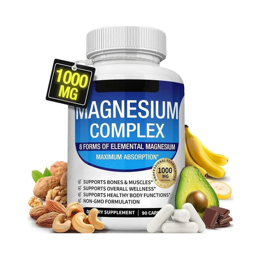 Magnesium Complex Capsules — Bone, Muscle & Heart Support with Sleep & Relaxation Benefits (Unisex, US Origin)