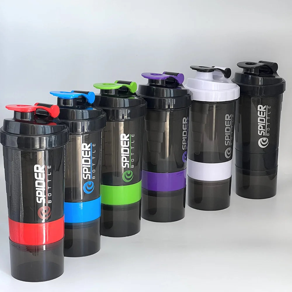 Protein Shaker Bottle 3-Layer Leak Proof