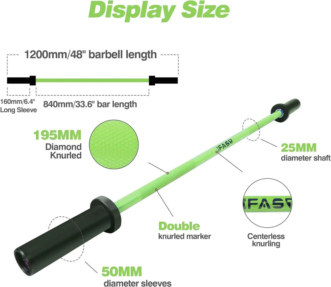 4FT Solid Iron Barbell Bar Plates
