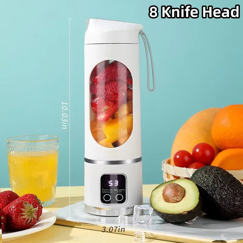 2025 Mini Electric Ice Crusher & Juicer 450ML with Digital Display