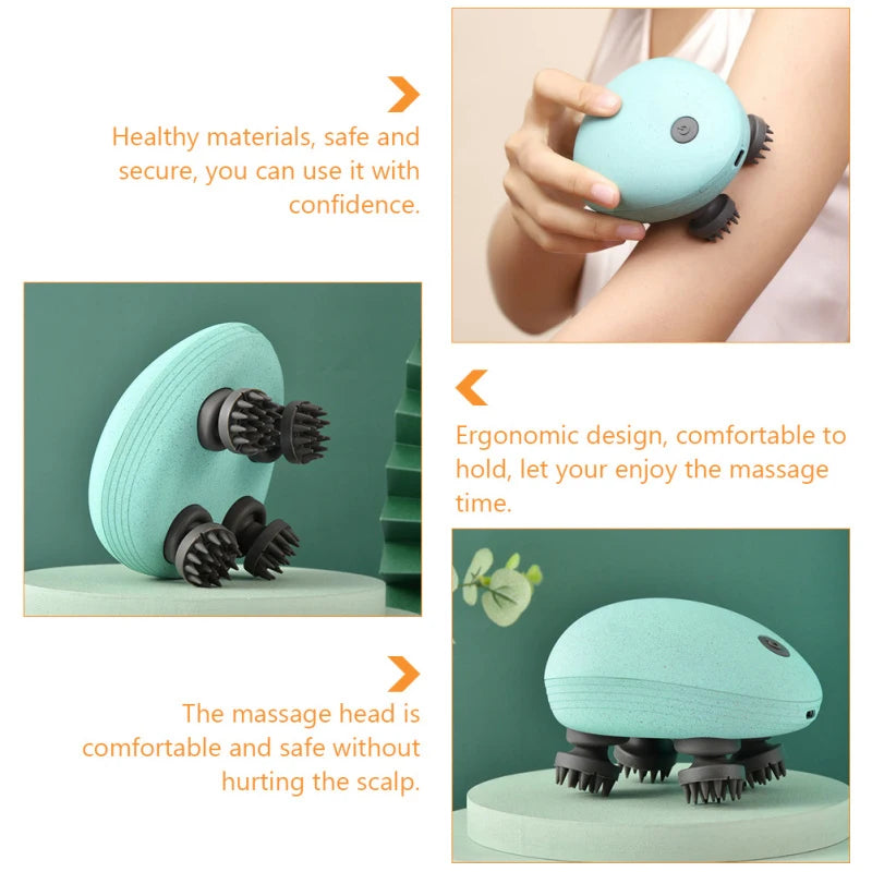 Electric Scalp & Body Massager — Handheld Relaxation Tool for Stress Relief & Everyday Comfort (Compact, Unisex)