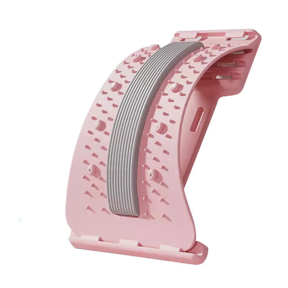 Adjustable Back & Spine Stretcher — Multi-Level Lumbar and Cervical Support Massager for Posture Alignment, Tension Relief & Fitness Recovery